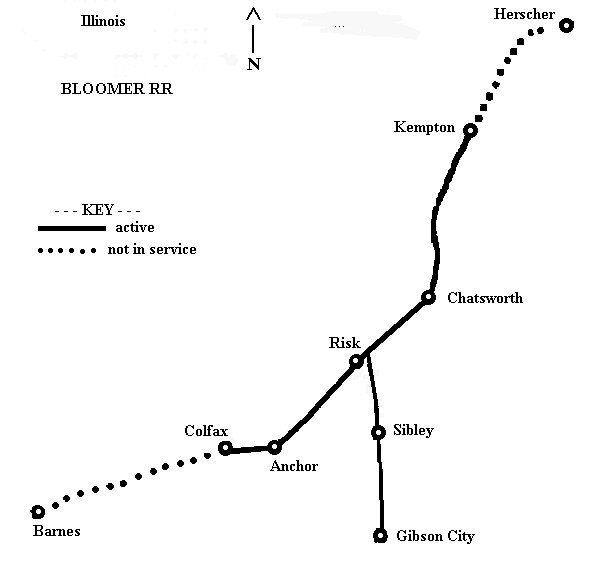 Bloomer RR map