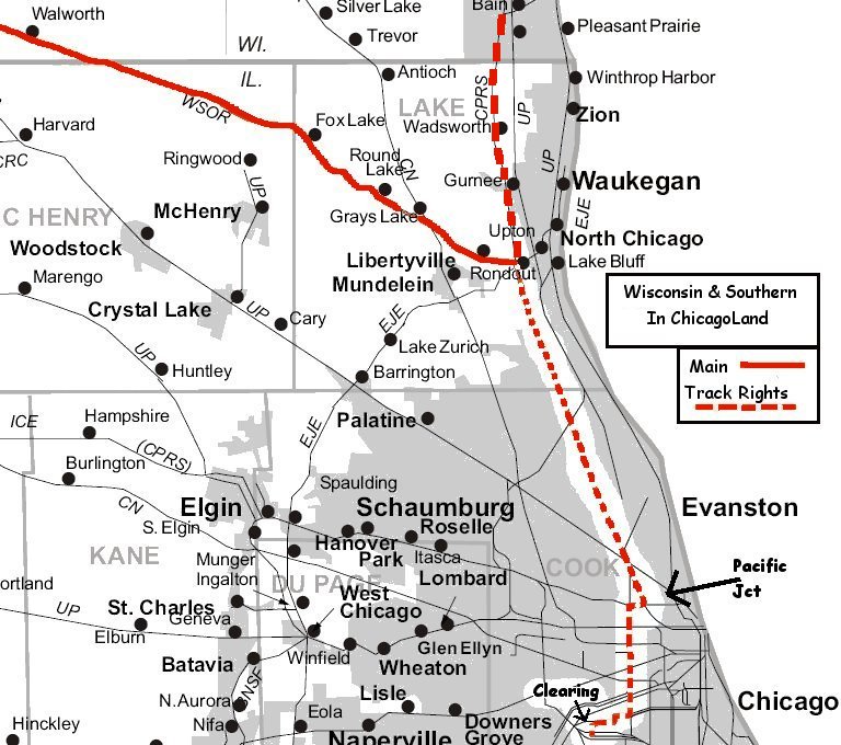WSOR Map in Chicagoland