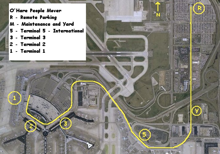 Ohare people mover main map